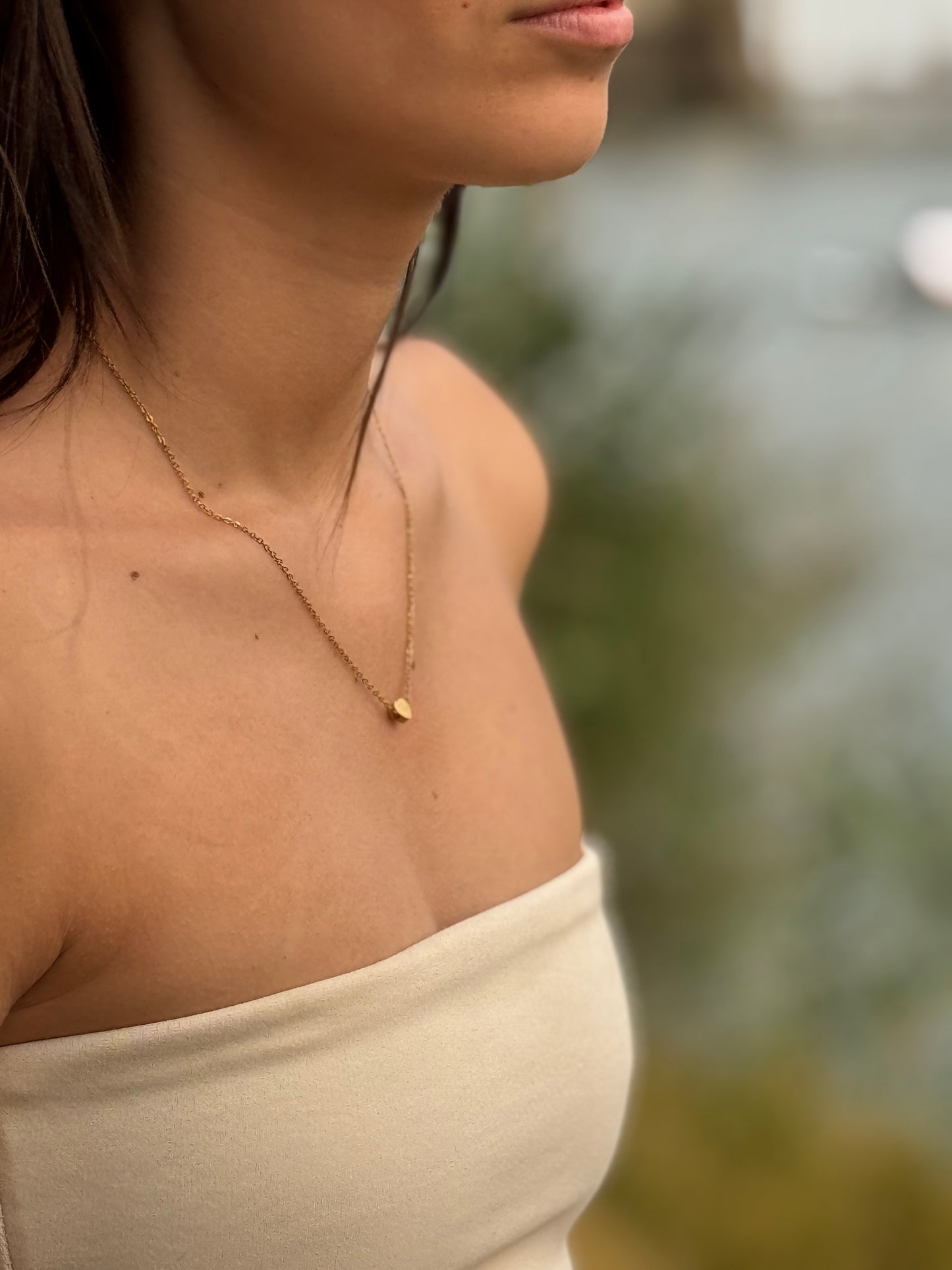 Pack Colgante y Anillo de Acero inoxidable Bañado en Oro 18k. Zéa