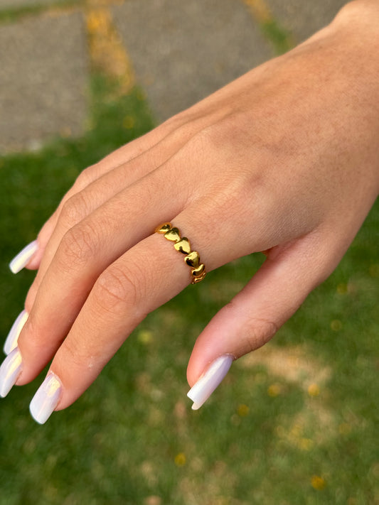 Pack Colgante y Anillo de Acero inoxidable Bañado en Oro 18k. Zéa