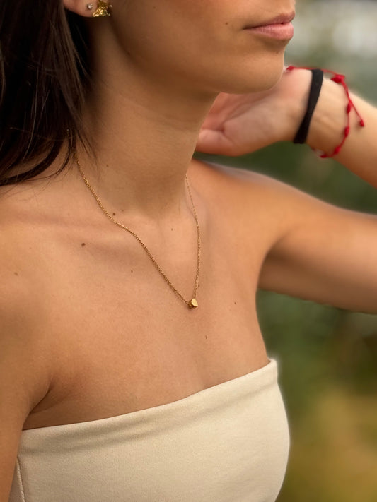 Pack Colgante y Anillo de Acero inoxidable Bañado en Oro 18k. Zéa